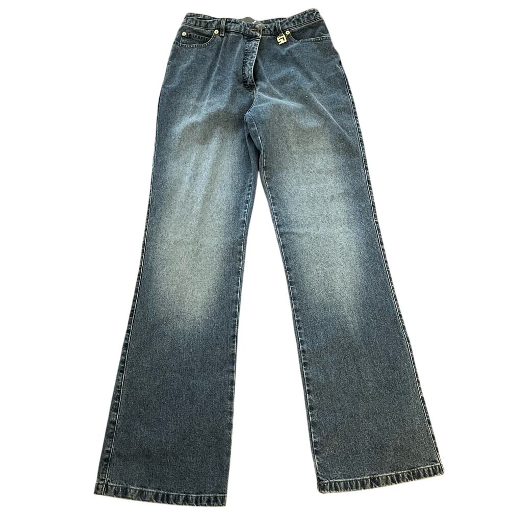 NWT Vintage St. John Sport by Marie Gray Straight Leg Jeans Faded Denim-Size 8
